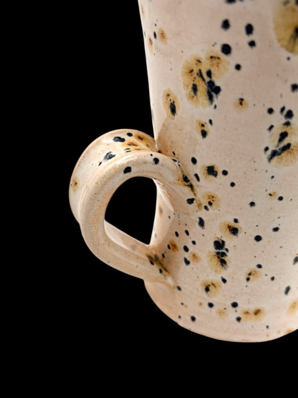 Signed Studio Pottery Speckled Stoneware Mug Handmade Artisan Coffee Cup 5" - Picture 6 of 11